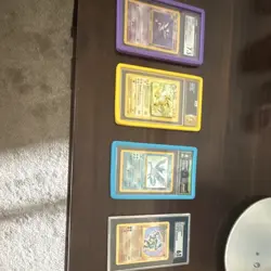 Pokemon TCG 4 Card Lot Base Set 1st Edition Mewtwo Nidoking Articuno Hitmonchan - Image 1