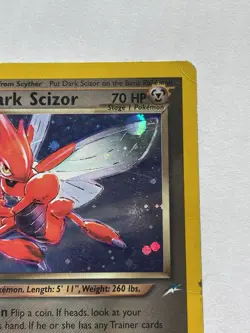 Dark Scizor Holo Neo Destiny 009/105 HP Rare Pokemon Card 2000 - Image 3