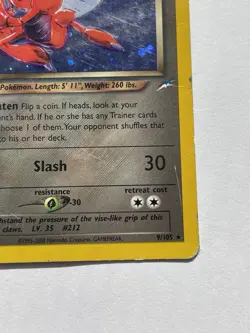 Dark Scizor Holo Neo Destiny 009/105 HP Rare Pokemon Card 2000 - Image 4