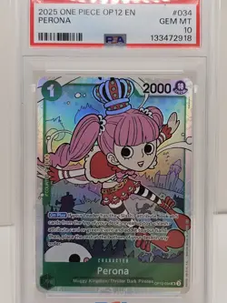 One Piece Op12 English Perona Character Card Graded Psa 10 - Image 1