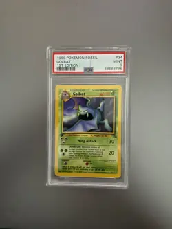 Pokemon Cards: Fossil 1st Edition Uncommon: Golbat 34/62 PSA 9 FIRST ED - Image 1