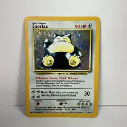 Pokemon Snorlax Jungle Holo Card 11/64 Misprint No Symbol MP - Image 1