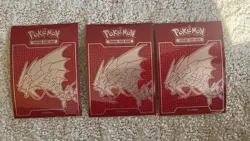 2016 XY Breakpoint Mega Gyarados ETB Individual Card Deck Sleeves X 3 Pokemon - Image 1