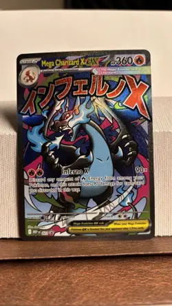 Pokemon Mega Charizard X EX Full Art Holo Promo Card 360 HP 023 Me Promo - Image 1