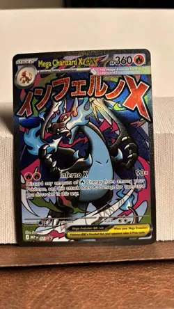 Pokemon Mega Charizard X EX Full Art Holo Promo Card 360 HP 023 Me Promo - Image 2