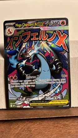 Pokemon Mega Charizard X EX Full Art Holo Promo Card 360 HP 023 Me Promo - Image 3