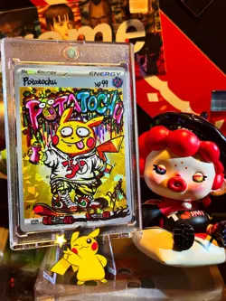 Pikachu ex 276/217 SIR - Ascended Heroes Pokemon Hand Draw DIY Holo Energy 🫟🌀 - Image 3