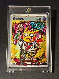 Pikachu ex 276/217 SIR - Ascended Heroes Pokemon Hand Draw DIY Holo Energy 🫟🌀 - Image 4