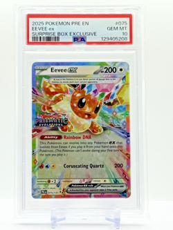 2025 Pokemon EEVEE EX #075/131 Prismatic Stamped Promo Surprise Box - PSA 10 💎 - Image 1