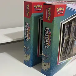 2 Pokemon Prismatic Evolutions Lucario ex & Tyranitar ex Premium Collection Box - Image 2