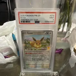 Pokemon Sv: Prismatic Evolutions Eevee 074/131 Stamped Regular PSA 9 2025 - Image 1