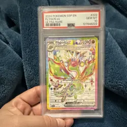 Pokemon Flygon ex Ultra Rare Holo Sv08: Surging Sparks 222/191 PSA 10 2024 - Image 1