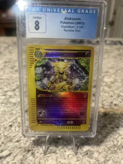 Pokemon TCG Alakazam Expedition Base Set 33/165 Regular Rare CGC 8.5 - Image 1