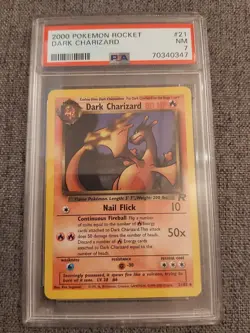 Dark Charizard 21/82 - Team Rocket 2000 - Pokemon Card TCG - Vintage WOTC- PSA 7 - Image 1