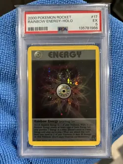 Pokemon Team Rocket 2000 Rainbow Energy Holo PSA Ex 5 - Image 1