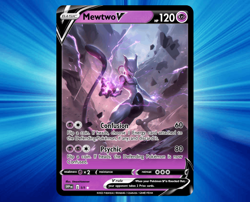 Mewtwo V Full Art Custom Pokemon Tcg - Image 4