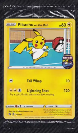 Pokemon Pikachu on the Ball 001/005 Pokemon Futsal Sealed - Image 1