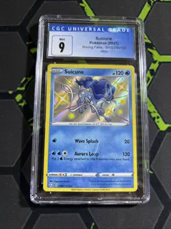 Pokemon Shining Fates Shiny Holo Suicune SV022/SV122 CGC 9 - Image 1