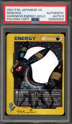Pokemon Umbreon Darkness Energy VS Japanese Holo Moduwa Auto 9 PSA AUTHENTIC - Image 1