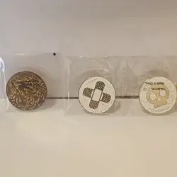 charizard Pokemon Embossed Metal Flip Coins Set of 6 for Pokemon TCG Gold White - Image 1