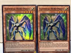 Yugioh Elemental Hero Prisma FUEN-EN047 Lot Of 2 Super Rare NM/M 1st Edition - Image 2