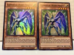 Yugioh Elemental Hero Prisma FUEN-EN047 Lot Of 2 Super Rare NM/M 1st Edition - Image 3
