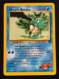 Pokemon Misty's Horsea 87/132 Common (LP) - Image 1