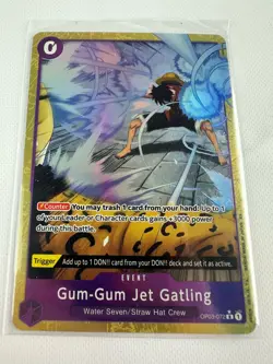 One Piece Gum-Gum Jet Gatling Alt Art OP03-072 R Best Vol. 2 PRB-02 English - Image 1
