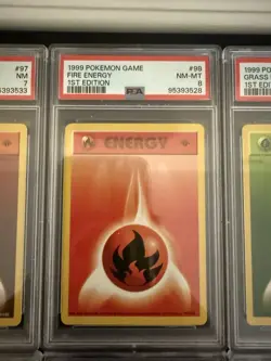 First Edition PSA Graded Energy Card Set - 1999 Pokemon TCG - Image 3