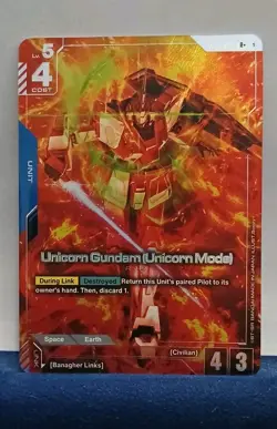 Gundam- Unicorn Gundam (Unicorn Mode) R+ Card - Image 1