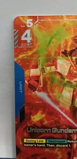 Gundam- Unicorn Gundam (Unicorn Mode) R+ Card - Image 2