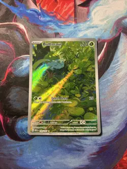 Pokemon TCG Bulbasaur Scarlet & Violet 151 Art Rare Card 166/165 - Image 1