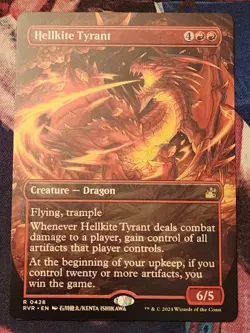 MTG RVR - Hellkite Tyrant- Anime Borderless NM Ravnica Remastered - Image 1