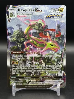 Rayquaza VMAX Alternate Art Secret Rare 218/203 Evolving Skies Pokemon NM- - Image 1