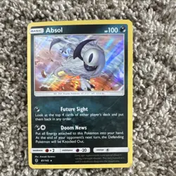 Pokemon Absol Sun & Moon 2017 81/145 Holo 100 HP Basic Darkness Card - Image 1