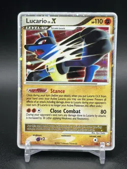 Lucario Lv.X 122/123 D&P Mysterious Treasures Holo Ultra Rare Pokemon TCG - Image 1