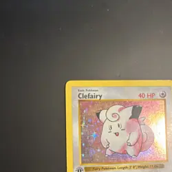 Pokemon TCG Clefairy 1st Edition shadowless Holo Rare 5/102 Base Set 1999 - Image 3