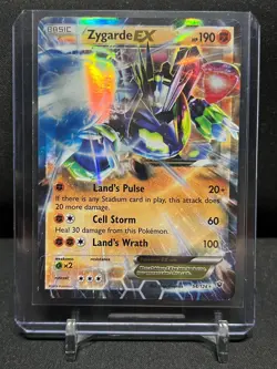 Zygarde EX 54/124 Holo Rare 2016 Pokemon Fates Collide LP/NM - Image 1