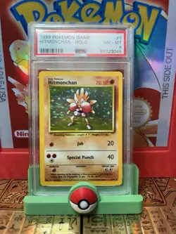 Hitmonchan Holo 7/102 1999 Pokemon Base Set PSA 8 Near Mint - Image 1