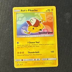 Sealed NM-Mint Ash's Pikachu - SM108 - Promo - SM Black Star Promo Pokemon - Image 1