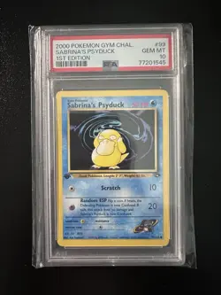 2000 POKEMON GYM CHALLENGE 1ST ED #99 SABRINA'S PSYDUCK PSA 10 - Image 1