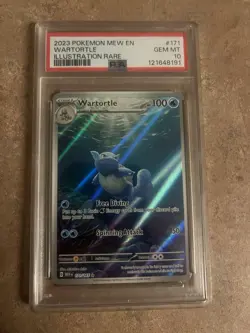 Pokemon 2023 Wartortle 171/165 Illustration Rare Mew GEM MINT PSA 10 - Image 1
