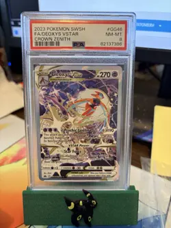 PSA 8 Deoxys VSTAR GG46/GG70 Ultra Rare Holo Pokemon TCG Crown Zenith - Image 1