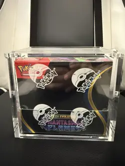 Pokemon Mega Evolution Phantasmal Flames Booster Box with Acrylic Case - Image 1