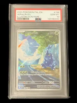 PSA 10 Heracross 194/193 Pokemon Paldea Evolved 2023 Illustration Rare IR GEM MT - Image 1