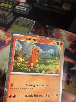 Charmander Cosmo Holo 004/165 - Pokemon TCG Pokemon 151 NM - Image 3