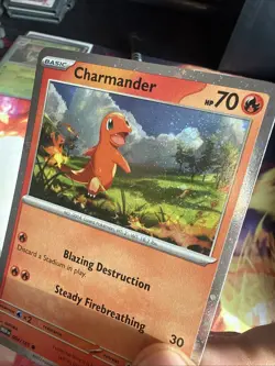Charmander Cosmo Holo 004/165 - Pokemon TCG Pokemon 151 NM - Image 4