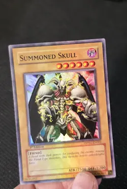 YGO Summoned Skull Super Rare 1st Edition LP Duelist Pack Yugi DPYG-EN002 - Image 4