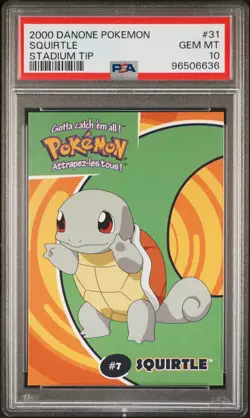 PSA 10✨🌊Squirtle 2000 Canadian Pokemon Card Danone Stadium Tip #31 (96506636) - Image 1
