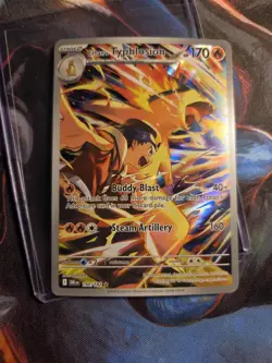 Ethan's Typhlosion 190/182 IR Pokemon Card Destined Rivals NM Wow Look - Image 1